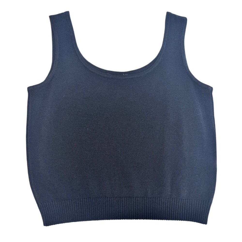 St‎ Johns santana knit tank top wide strap size L old money quiet luxury coastal